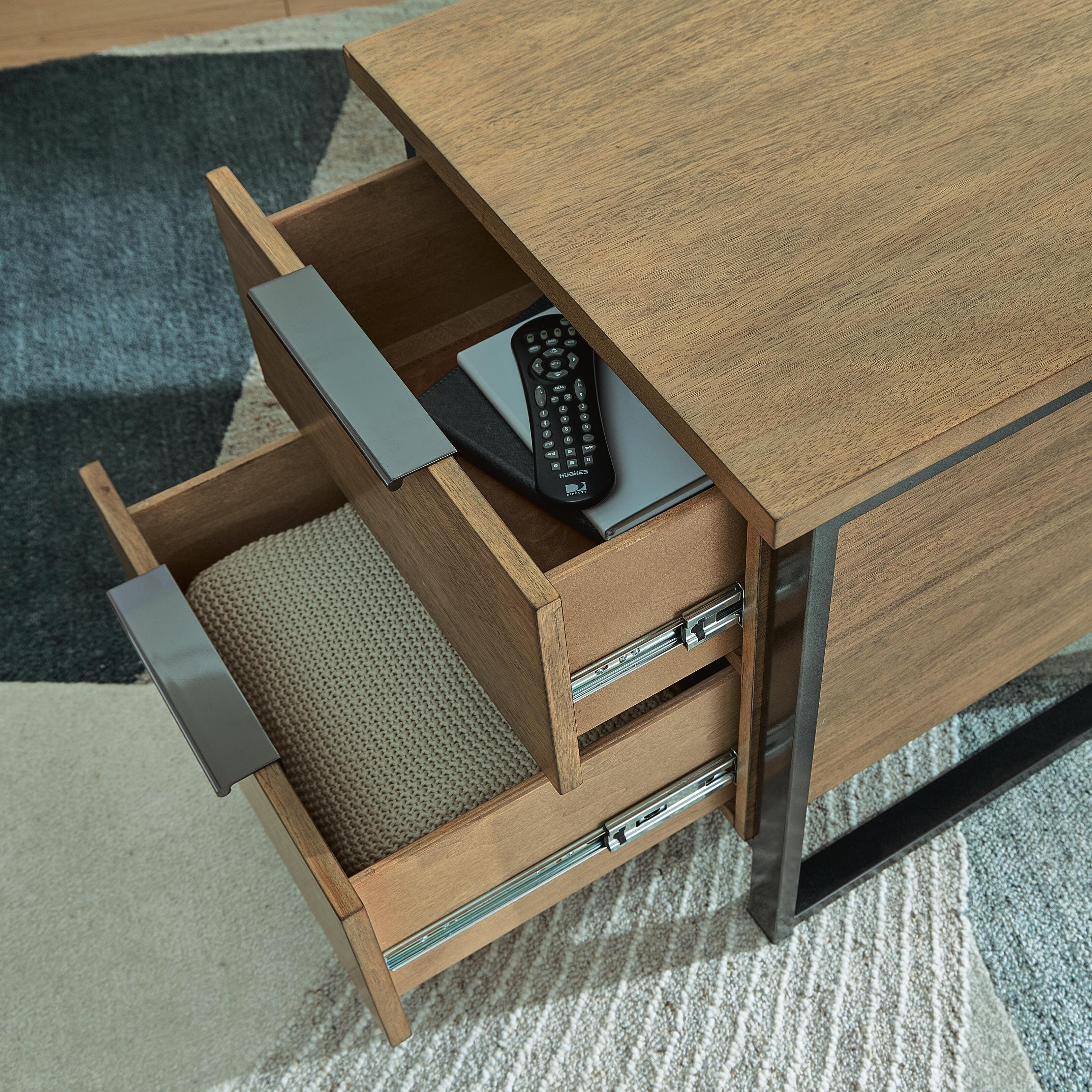 Montia End Table — Black/Gray;Brown/Beige — view 7