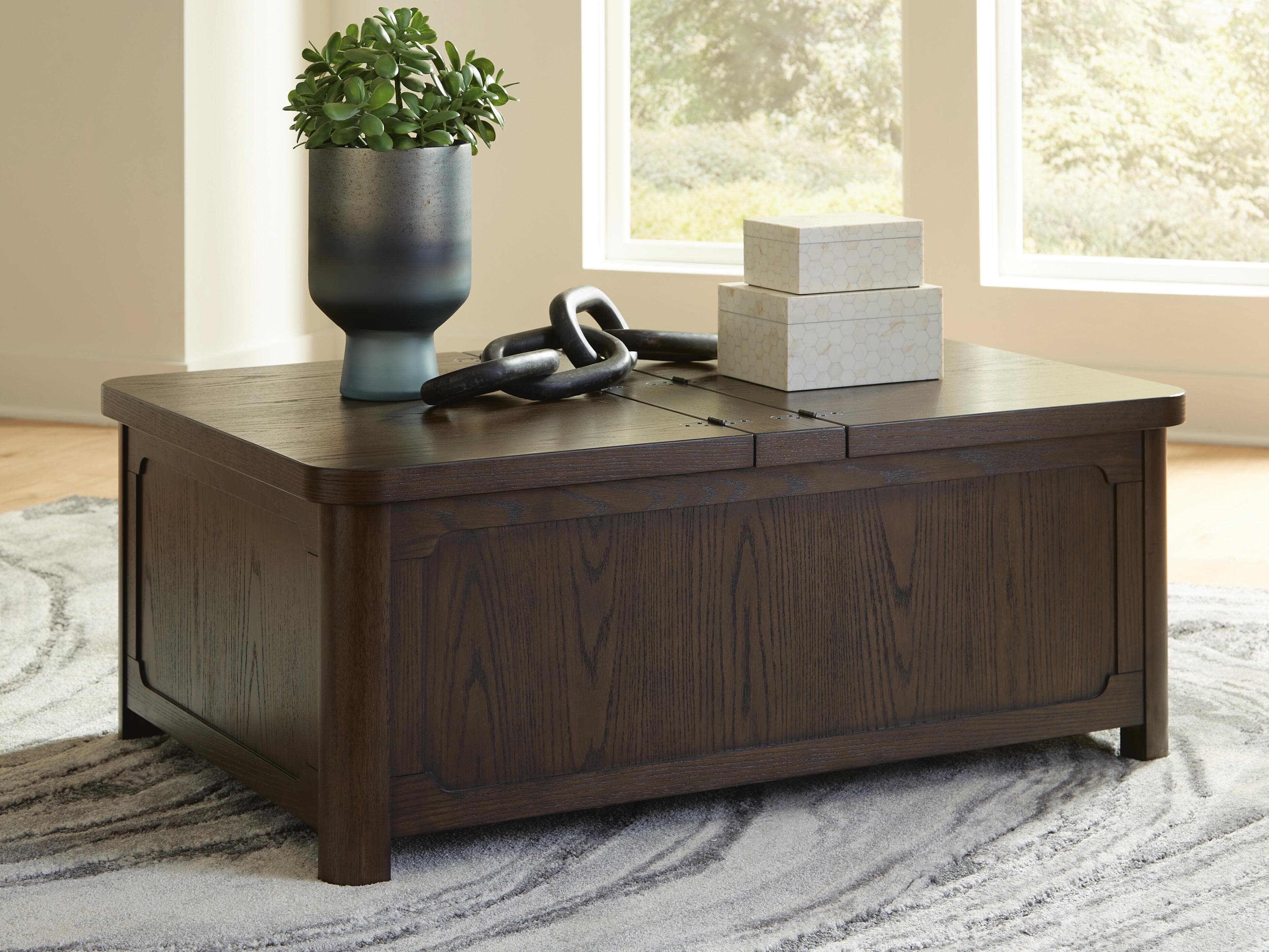 Breckington Coffee Table With Storage — Brown/Beige — view 2