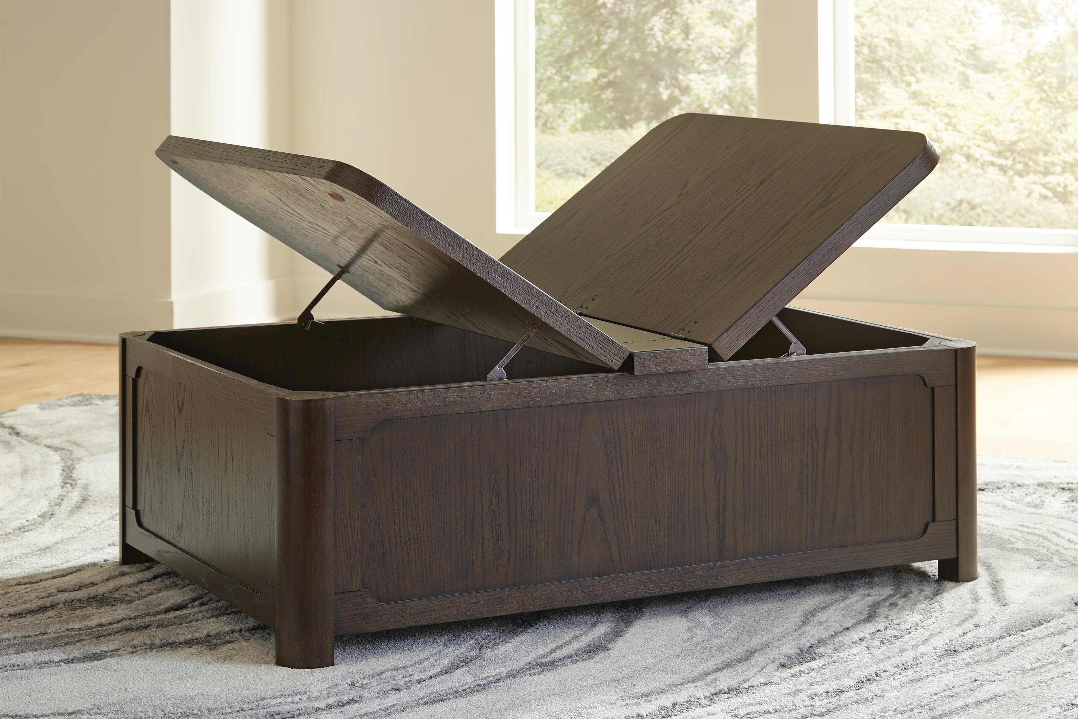 Breckington Coffee Table With Storage — Brown/Beige — view 6