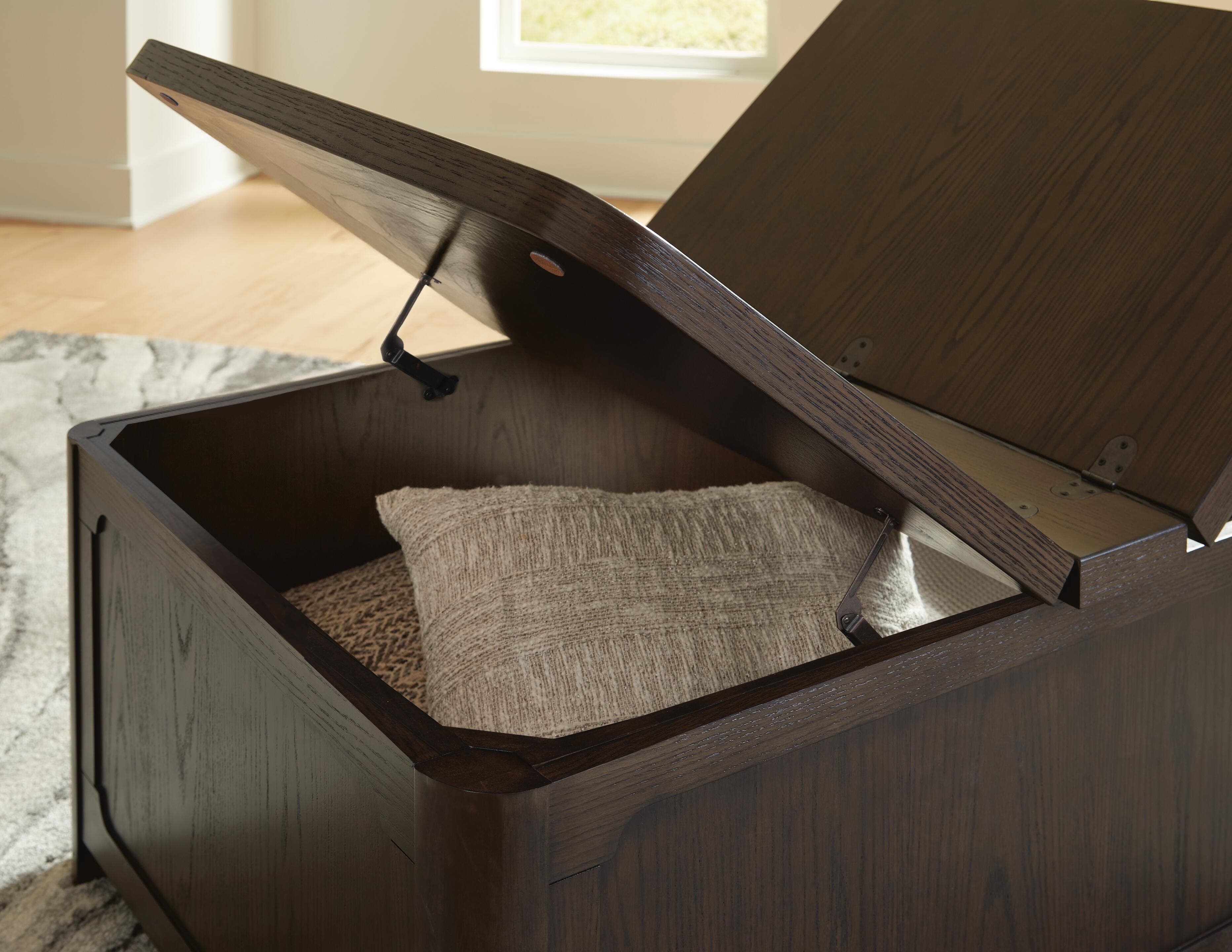 Breckington Coffee Table With Storage — Brown/Beige — view 7