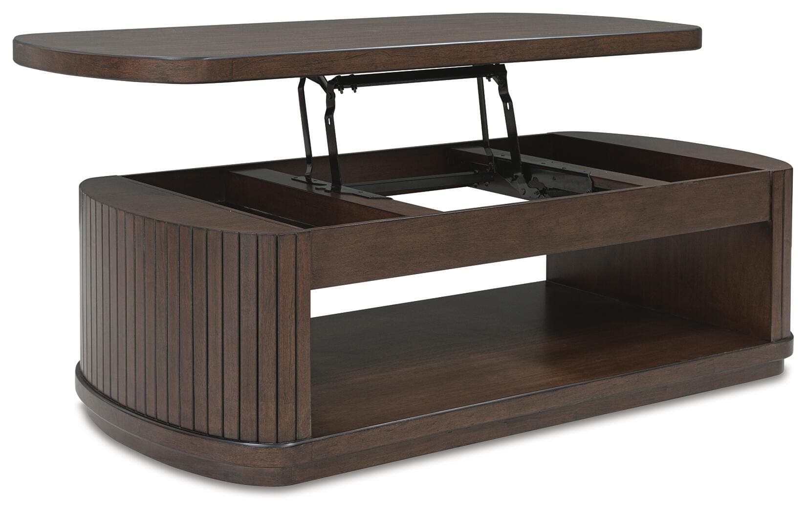 Korestone Lift-Top Coffee Table — Brown/Beige — view 3