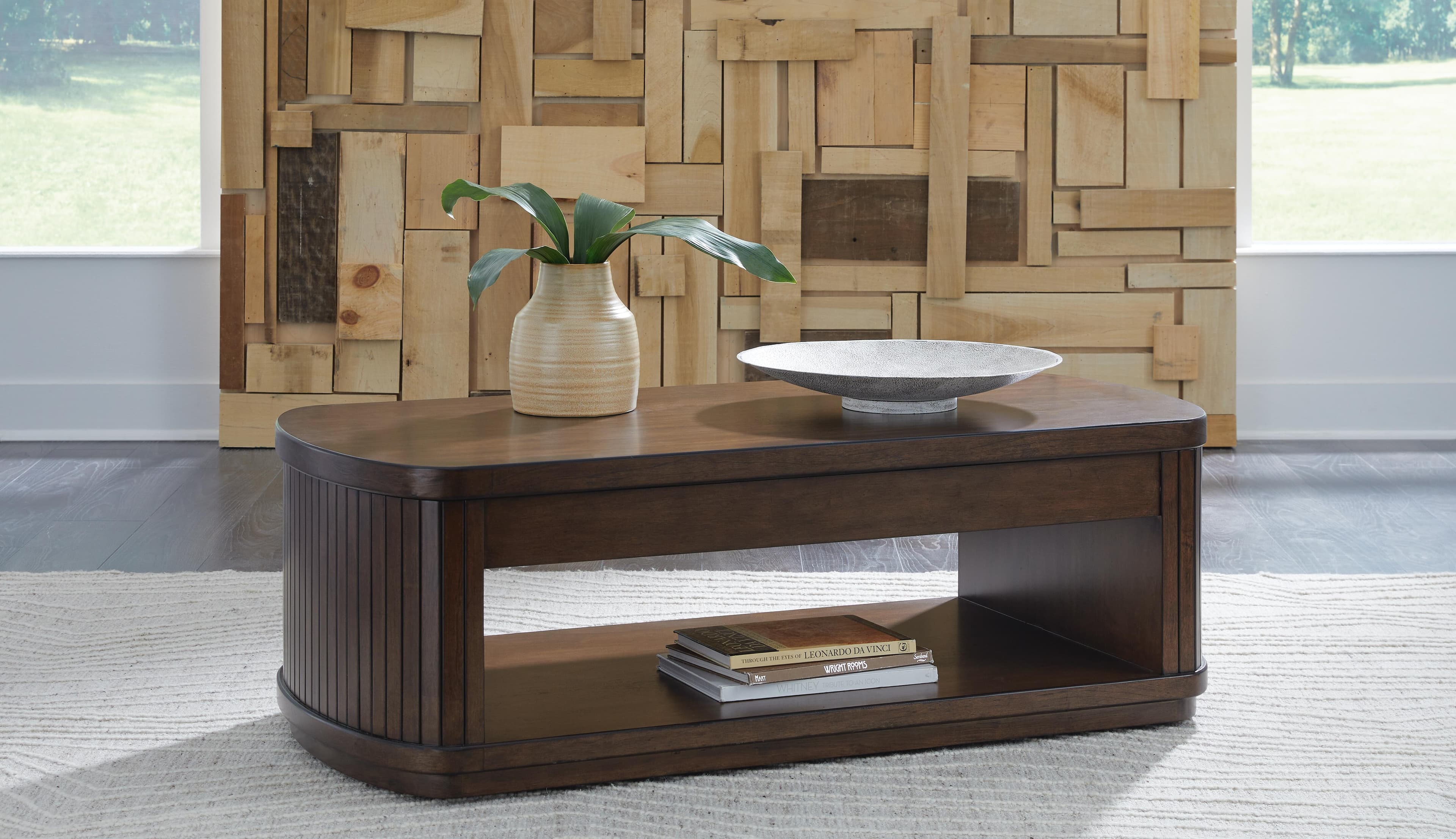 Korestone Lift-Top Coffee Table — Brown/Beige — view 2