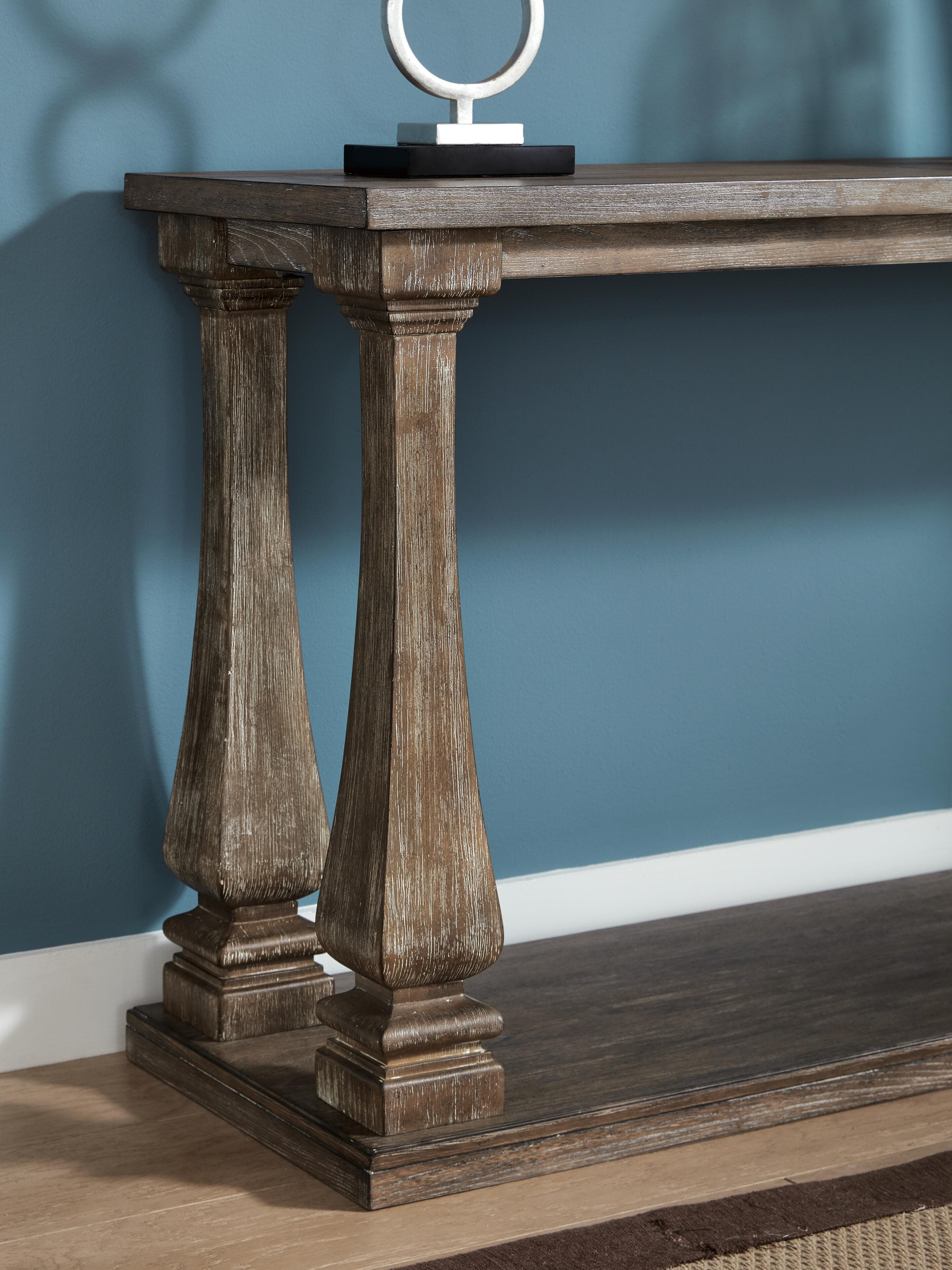 Johnelle Sofa Table — Brown/Beige — view 6