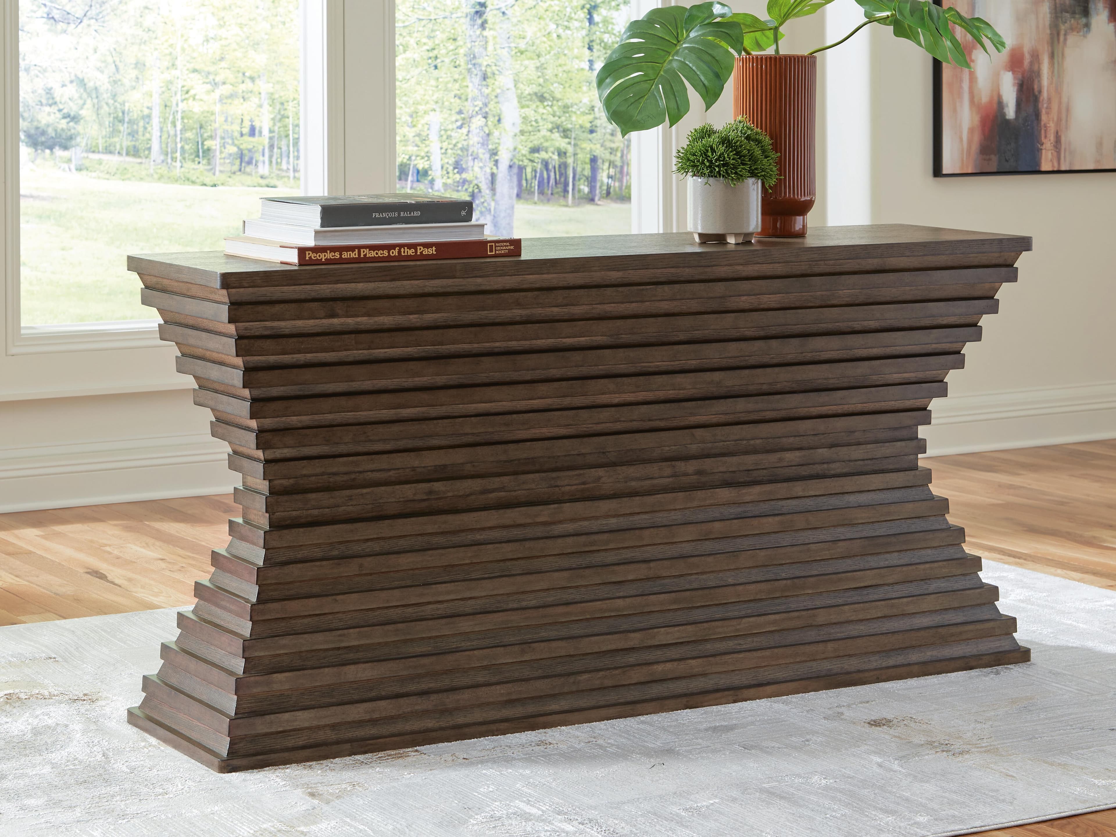 Hannodream Sofa Table — Brown/Beige — view 2