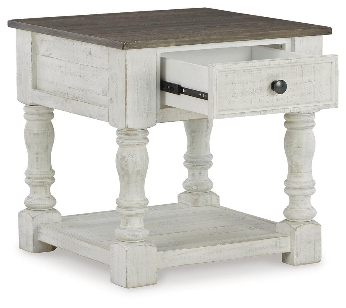 Havalance End Table — White;Black/Gray — view 3
