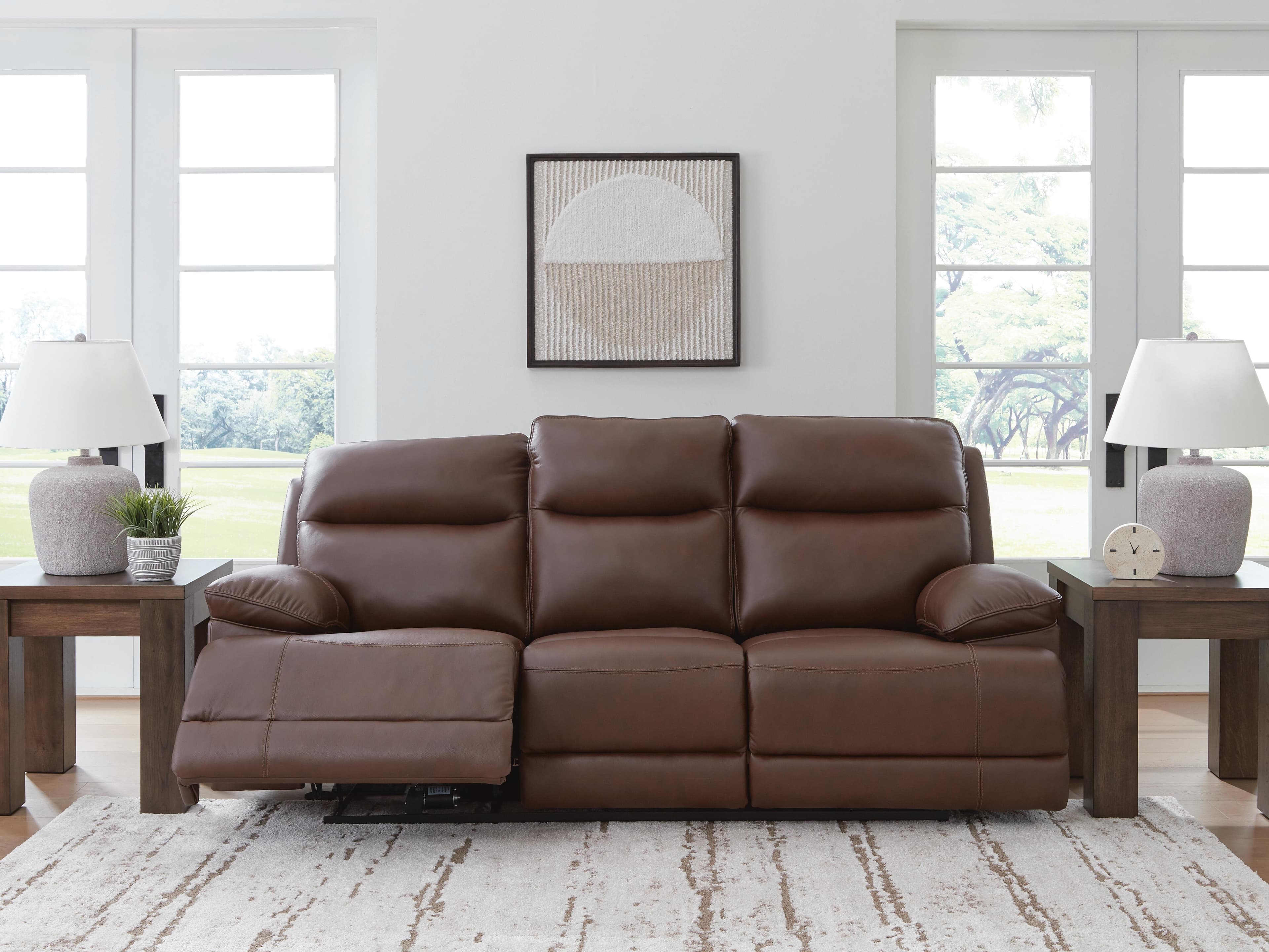 VonRyan Power Reclining Sofa — Brown/Beige — view 2