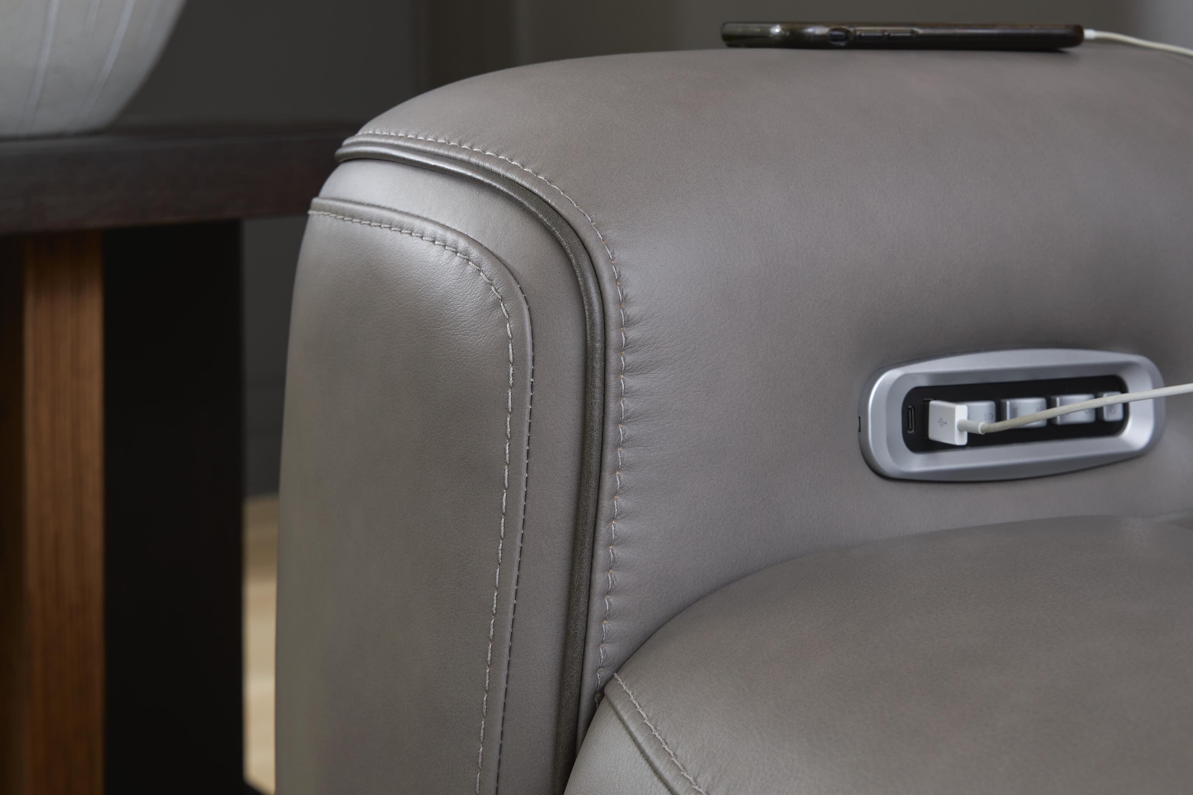 5Z-Relaxation Power Reclining Sofa — Black/Gray — view 7