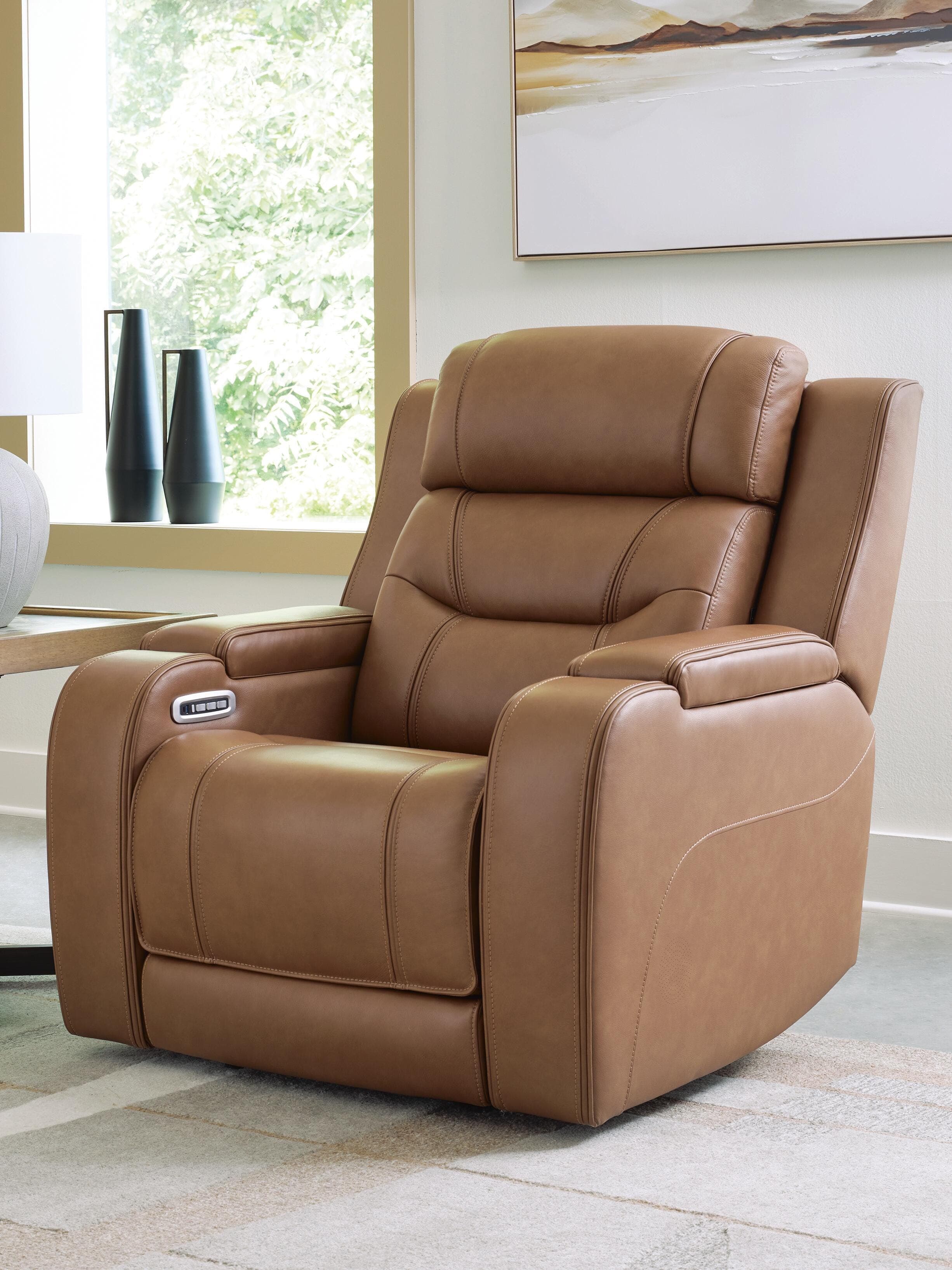 Dreamer Power Recliner with Audio Seating — Brown/Beige — view 2