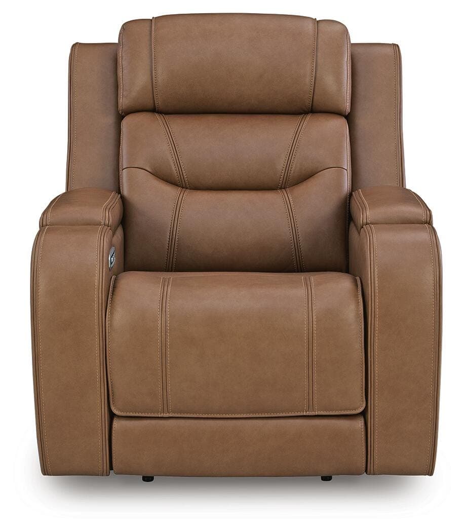 Dreamer Power Recliner with Audio Seating — Brown/Beige — view 4