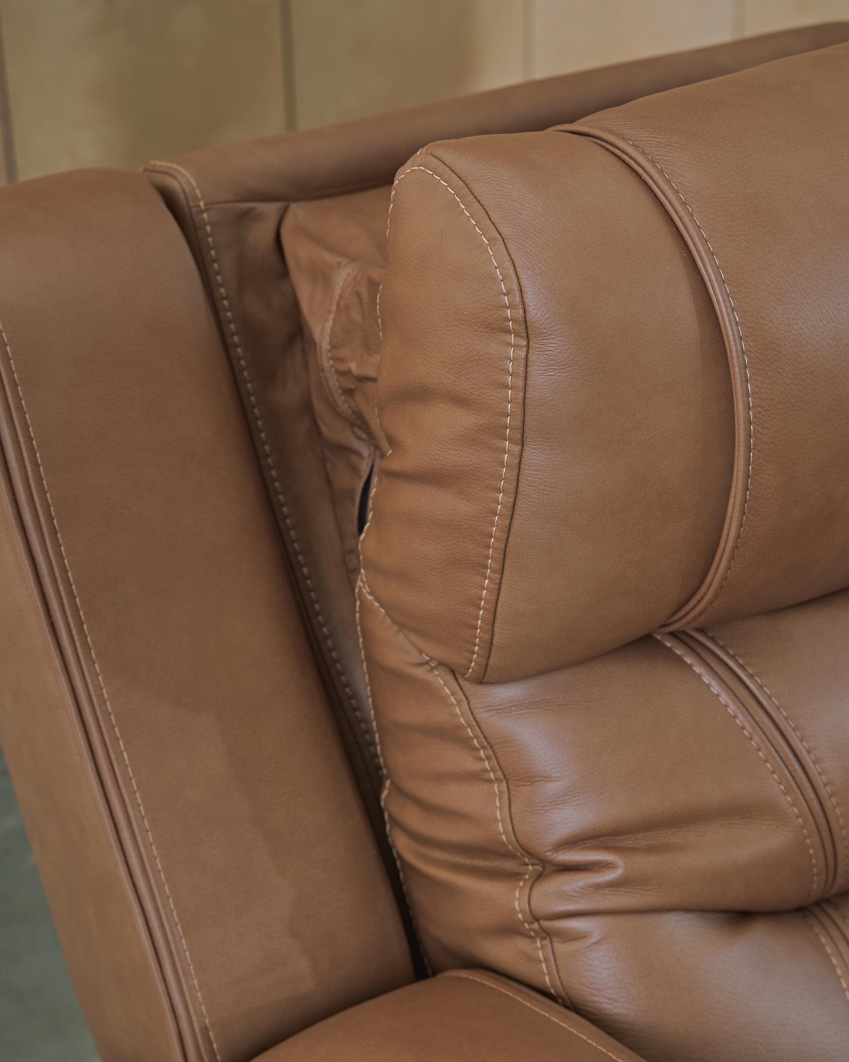 Dreamer Power Recliner with Audio Seating — Brown/Beige — view 7