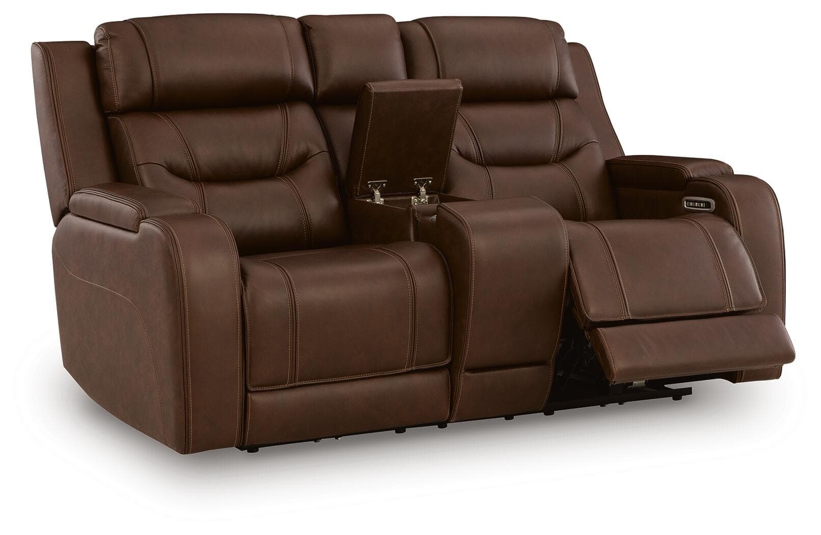 Dreamer Power Reclining Loveseat with Audio Seating — Brown/Beige — view 3