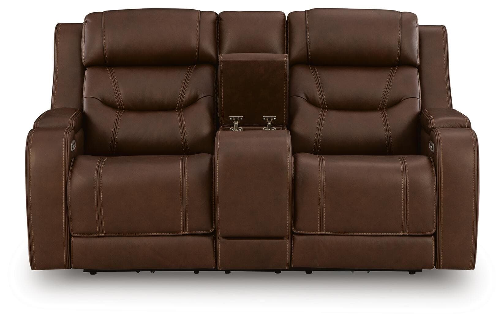 Dreamer Power Reclining Loveseat with Audio Seating — Brown/Beige — view 5