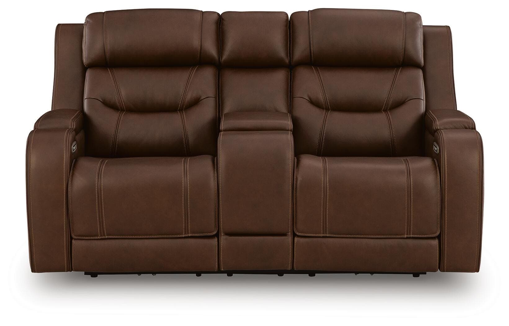 Dreamer Power Reclining Loveseat with Audio Seating — Brown/Beige — view 4