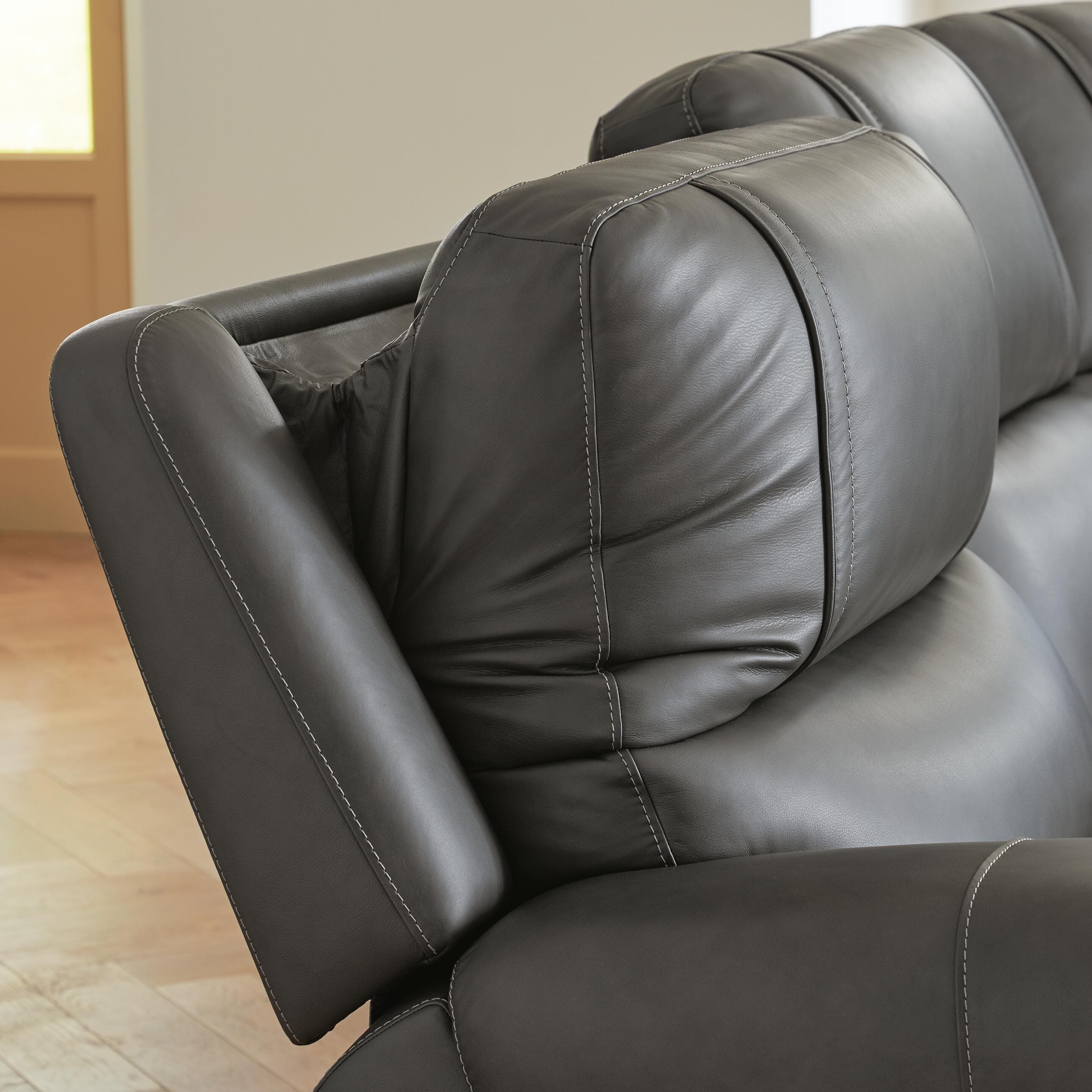 5Z-Harrenhurst 2-Piece Power Reclining Sectional Loveseat — Anchor — view 4