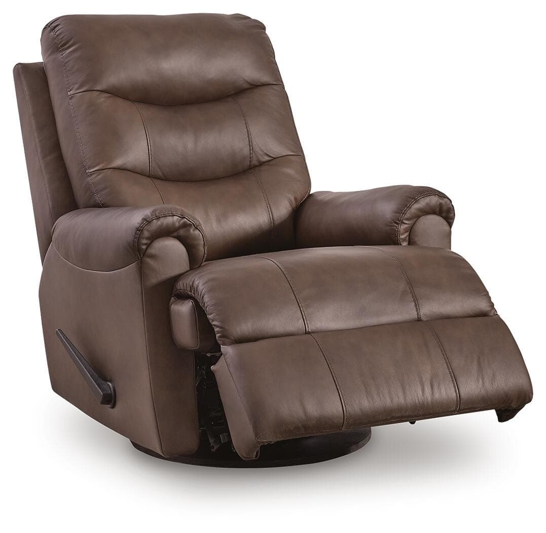 Dolinger Swivel Glider Recliner — Brown/Beige — view 3