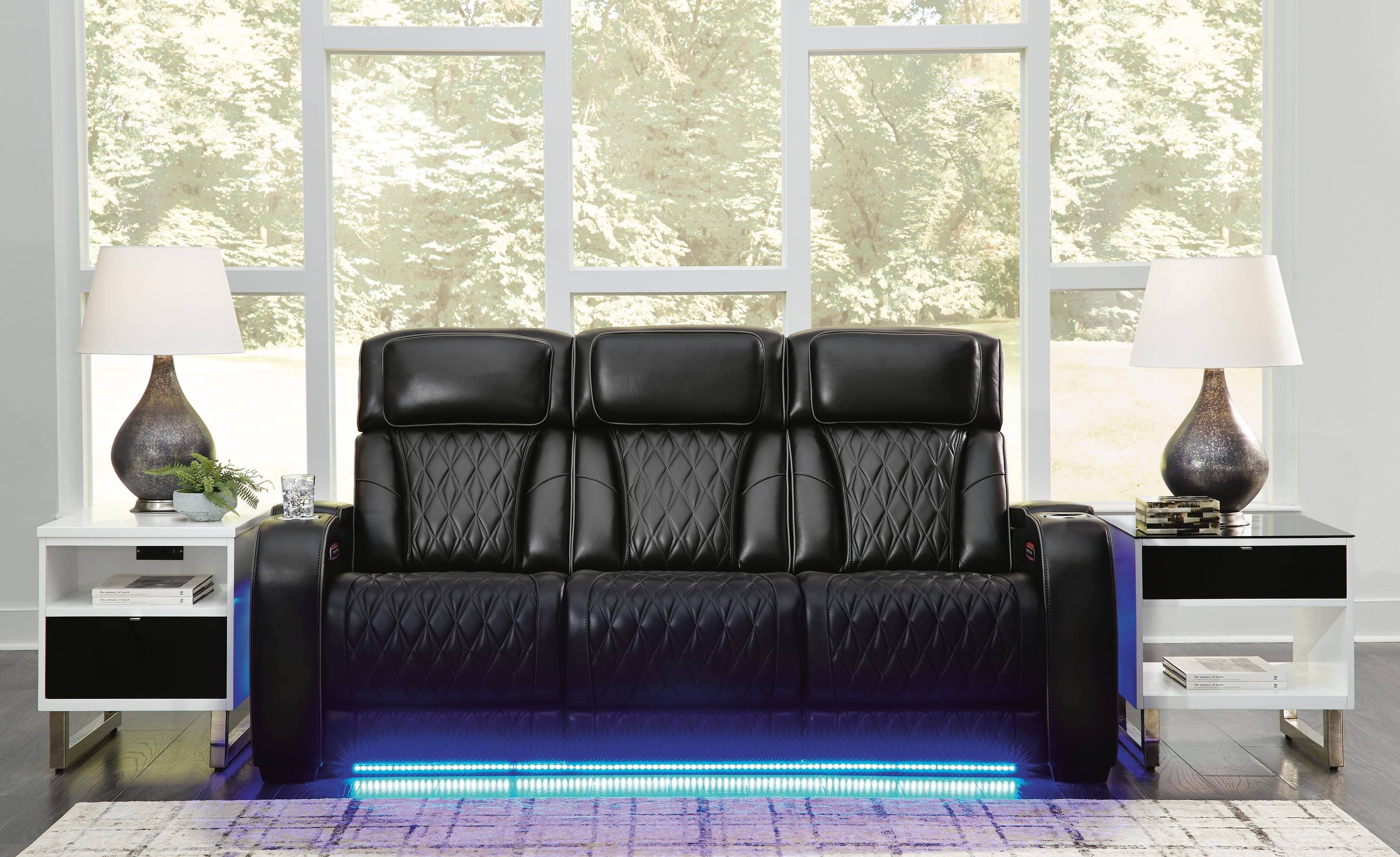 Boyington Power Reclining Sofa — Black/Gray — view 2