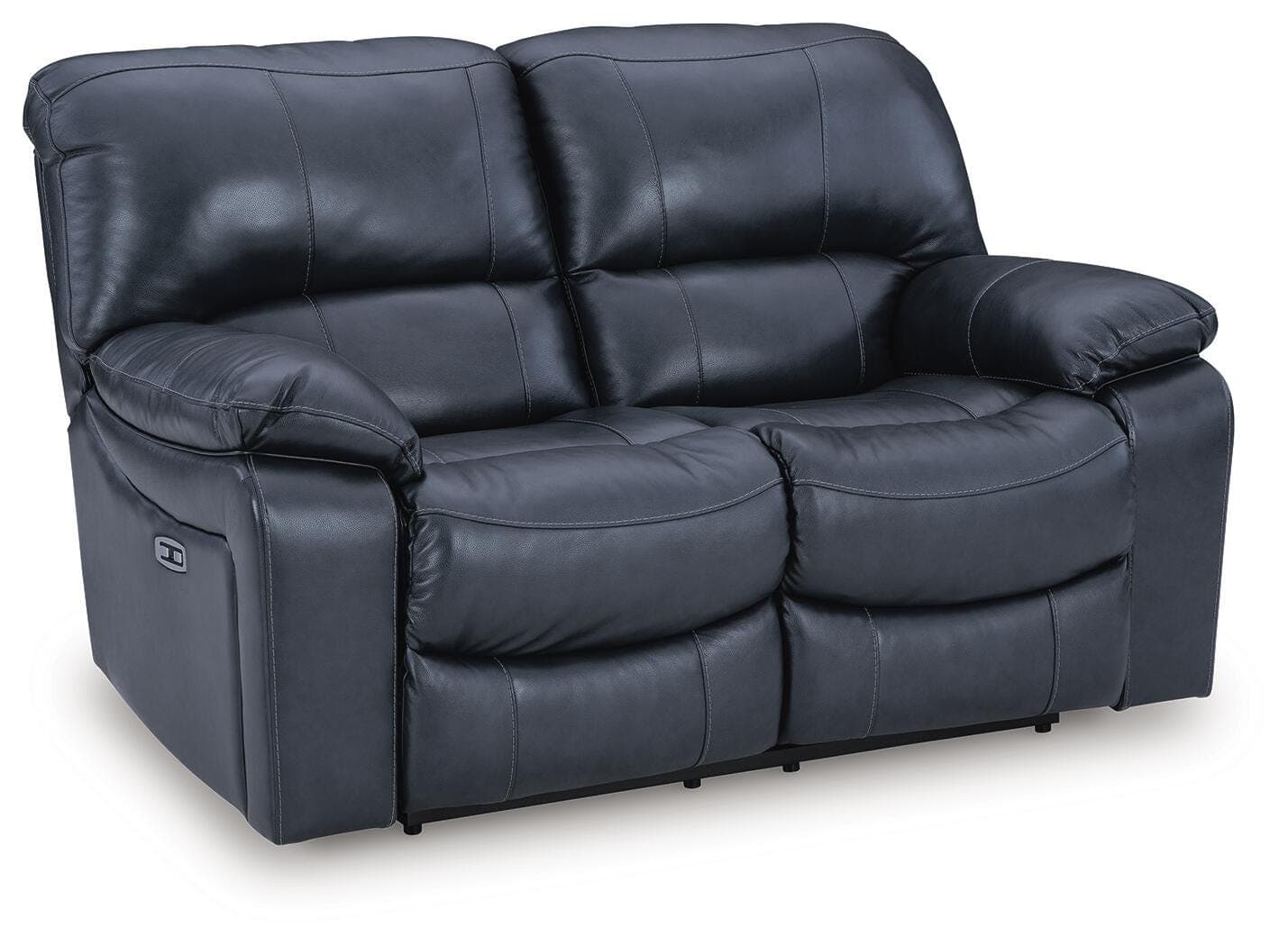 Leesworth Power Reclining Loveseat — Blue — view 3