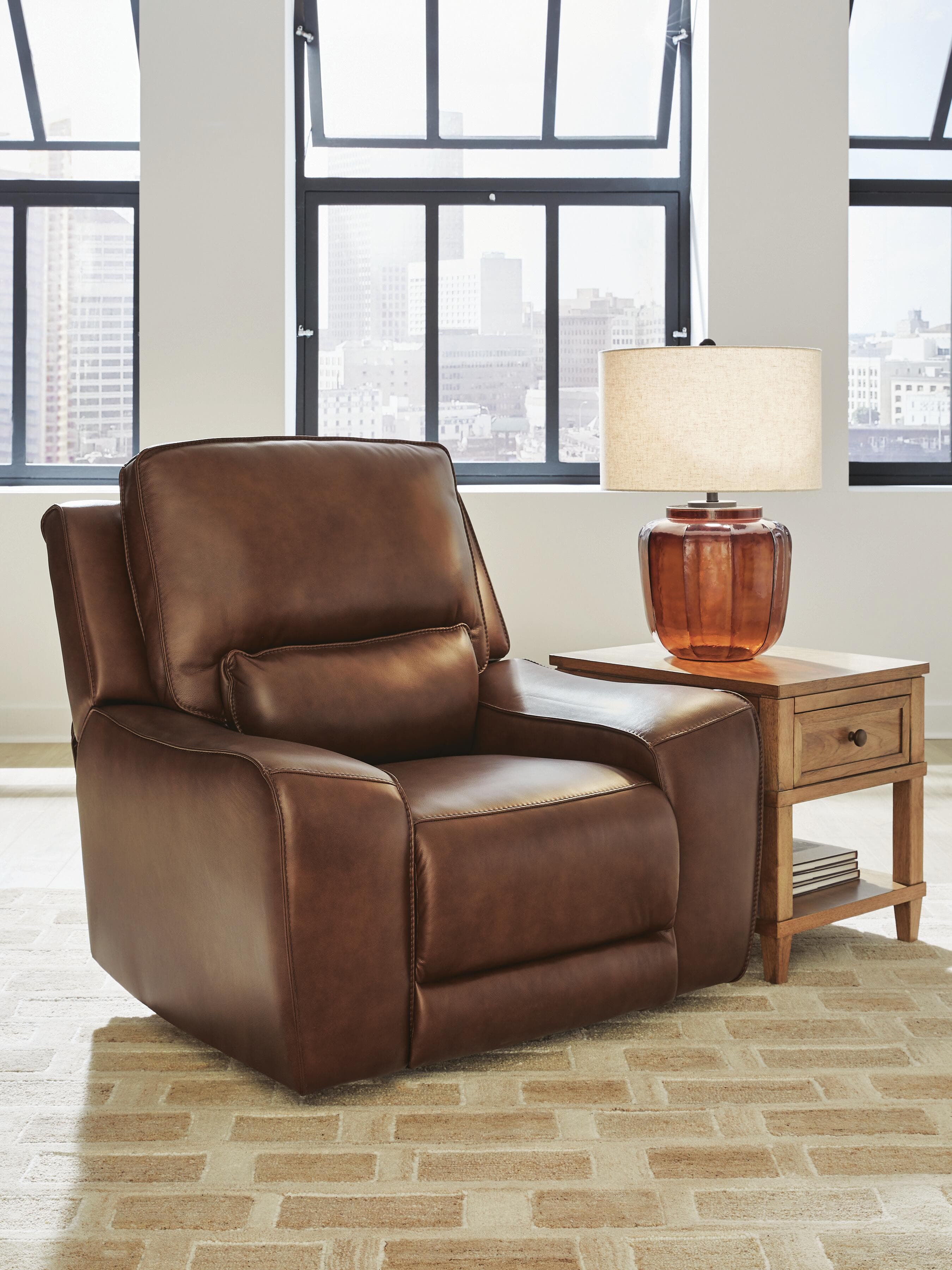 Silverbrooke Power Recliner — Brown/Beige — view 2