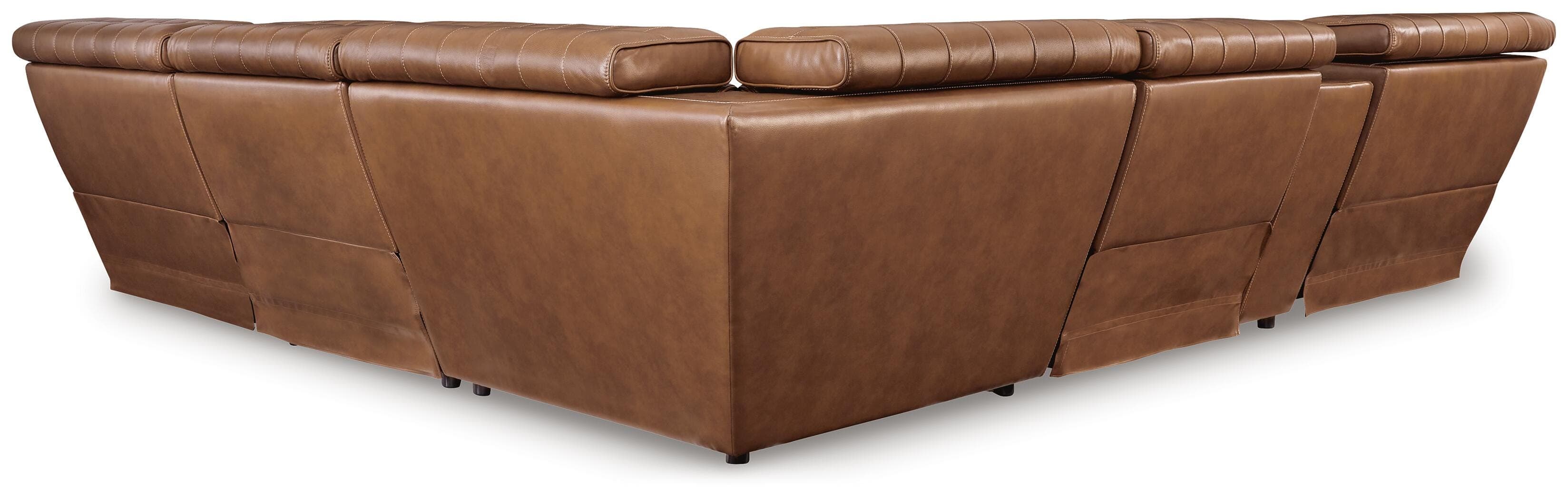 Temmpton 6-Piece Power Reclining Sectional — Brown/Beige — view 3