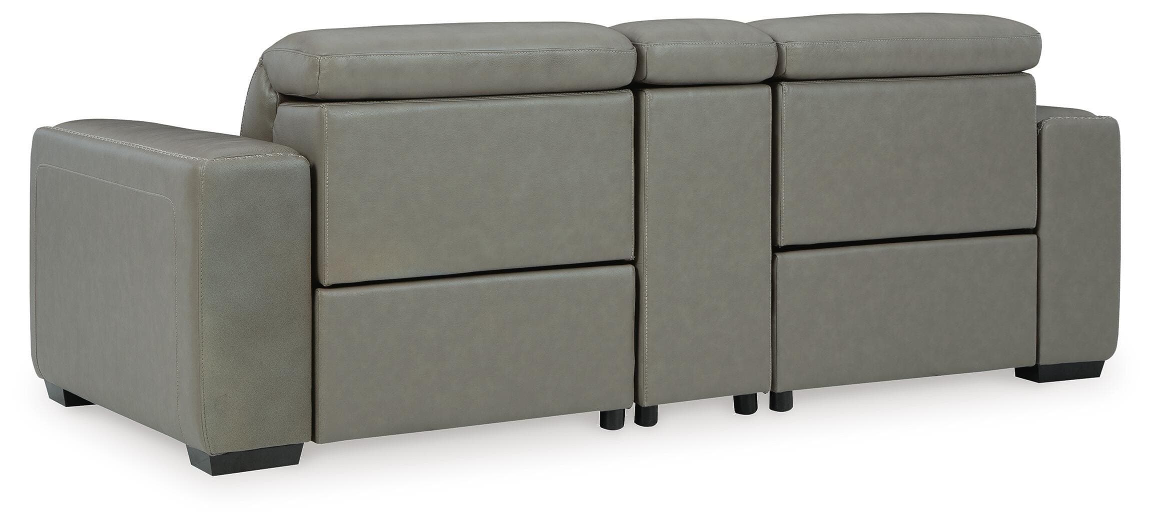 Correze 3-Piece Power Reclining Sectional Loveseat — Black/Gray — view 6