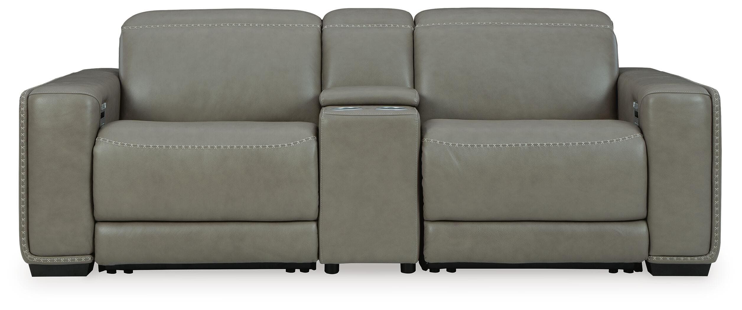 Correze 3-Piece Power Reclining Sectional Loveseat — Black/Gray — view 4