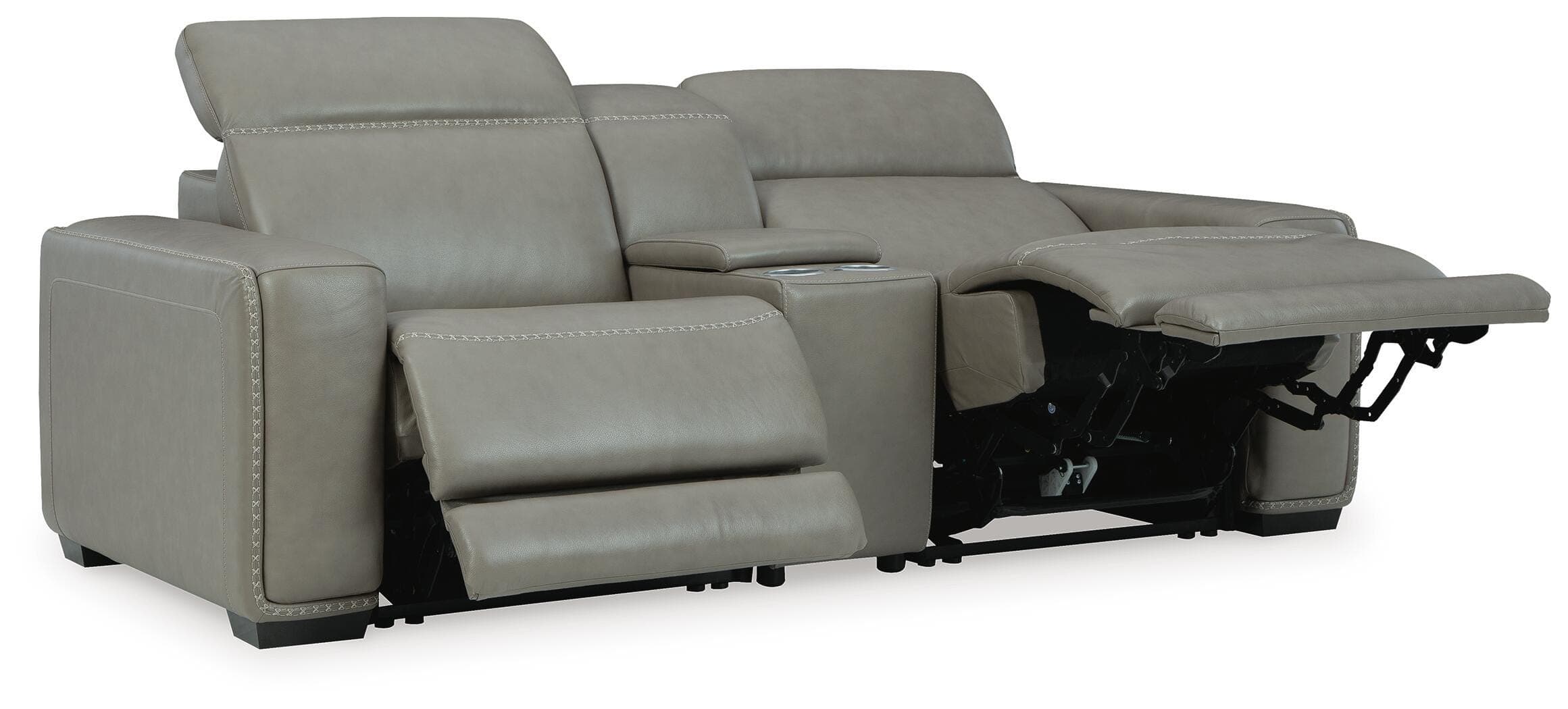 Correze 3-Piece Power Reclining Sectional Loveseat — Black/Gray — view 3