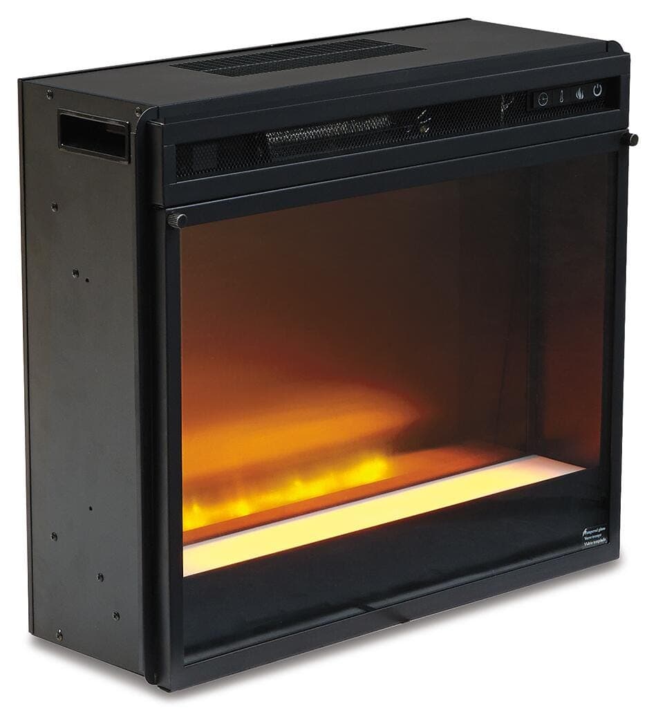 Wynnlow 63" TV Stand with Electric Fireplace — Black/Gray — view 7