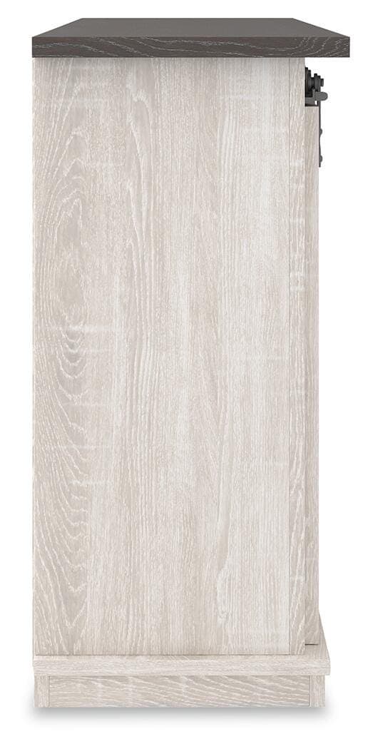 Dorrinson 54" TV Stand — White;Black/Gray — view 4