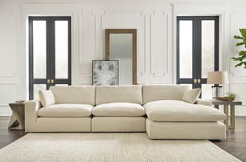 Elyza 3-Piece Sectional with Chaise — White — view 6