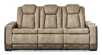 Next-Gen Durapella Power Reclining Sofa — Brown/Beige — view 8