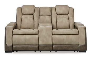Next-Gen Durapella Power Reclining Loveseat with Console — Brown/Beige — view 8
