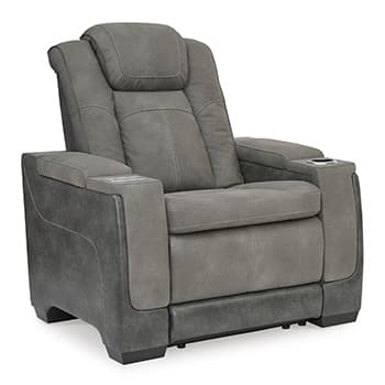 Next-Gen Durapella Power Recliner — Black/Gray — view 8