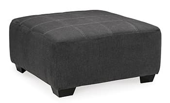Ambee Oversized Accent Ottoman — Black/Gray — view 5