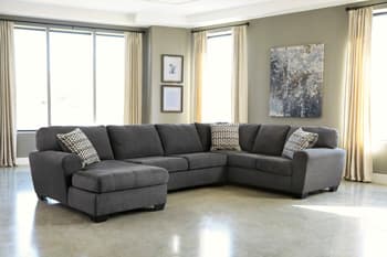 Ambee 3-Piece Sectional with Chaise — Black/Gray — view 5
