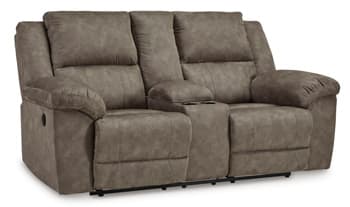 Laresview Reclining Loveseat with Console — Black/Gray — view 8