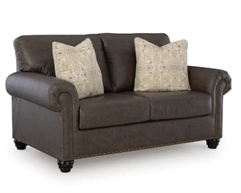 Roxmere Loveseat — Brown/Beige — view 8
