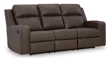 Lavenhorne Reclining Sofa with Drop Down Table — Black/Gray — view 8