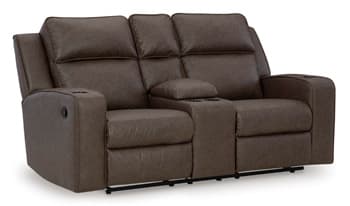 Lavenhorne Reclining Loveseat with Console — Black/Gray — view 8