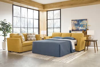 Keerwick Queen Sofa Sleeper — Yellow — view 7