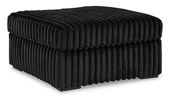 Midnight-Madness Oversized Accent Ottoman — Black/Gray — view 7