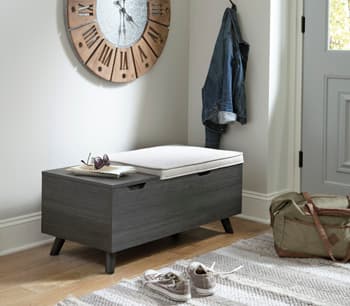 Yarlow Storage Bench — Black/Gray — view 8