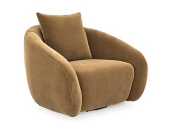 Yahya Swivel Accent Chair — Camel — view 7