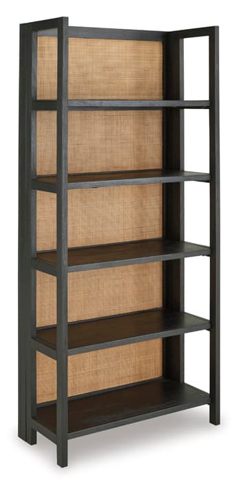 Abyard Bookcase — Black/Gray;Brown/Beige — view 7