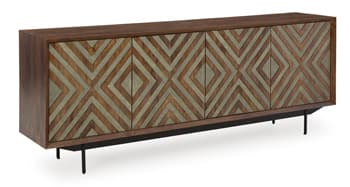 Dreggan Accent Cabinet — Black/Gray;Brown/Beige — view 8