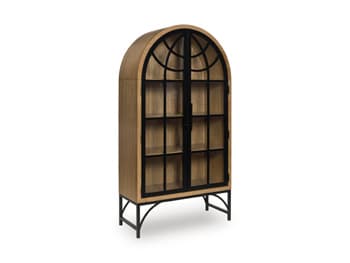 Gwenwich Accent Cabinet — Natural/Black — view 8