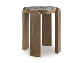 Gavrilley Accent Table — Gray/White/Brown — view 6