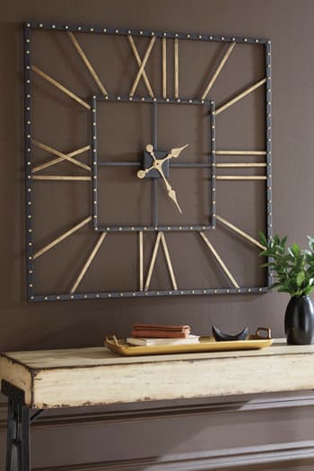 Thames Wall Clock — Metallic;Black/Gray — view 3