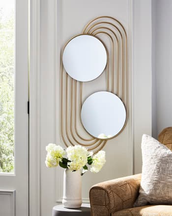 Warrenley Accent Mirror — Gold Finish — view 7