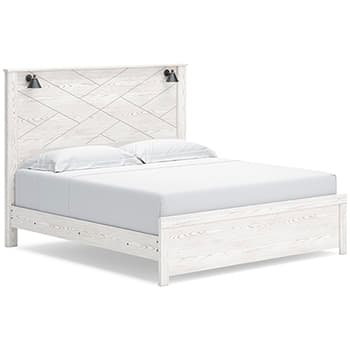 Gerridan King Panel Bed — Black/Gray;White — view 8