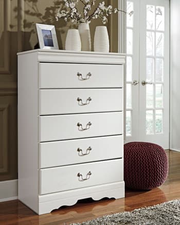 Anarasia Chest of Drawers — White — view 4